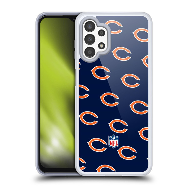 NFL Chicago Bears Artwork Patterns Soft Gel Case for Samsung Galaxy A13 (2022)