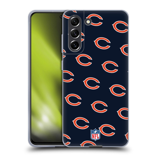 NFL Chicago Bears Artwork Patterns Soft Gel Case for Samsung Galaxy S21 FE 5G