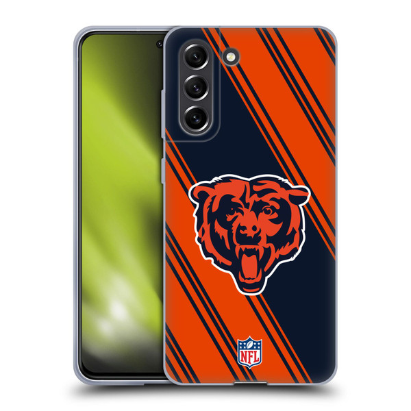 NFL Chicago Bears Artwork Stripes Soft Gel Case for Samsung Galaxy S21 FE 5G