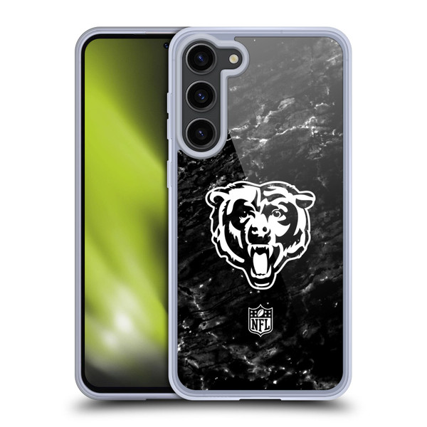 NFL Chicago Bears Artwork Marble Soft Gel Case for Samsung Galaxy S23+ 5G