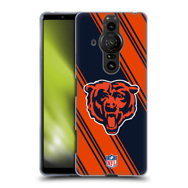 NFL Chicago Bears Artwork Stripes Soft Gel Case for Sony Xperia Pro-I