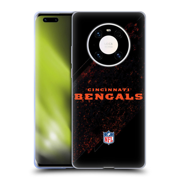 NFL Cincinnati Bengals Logo Blur Soft Gel Case for Huawei Mate 40 Pro 5G