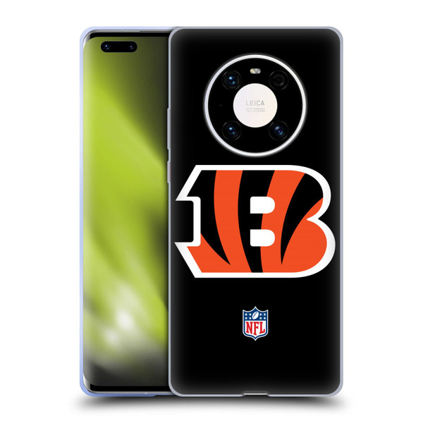 NFL Cincinnati Bengals Logo Plain Soft Gel Case for Huawei Mate 40 Pro 5G