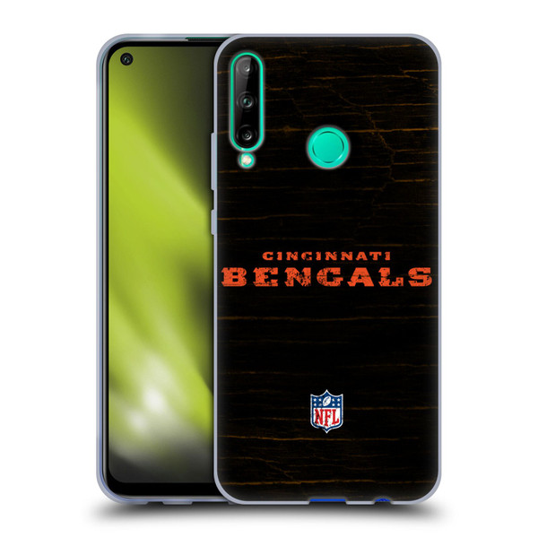 NFL Cincinnati Bengals Logo Distressed Look Soft Gel Case for Huawei P40 lite E