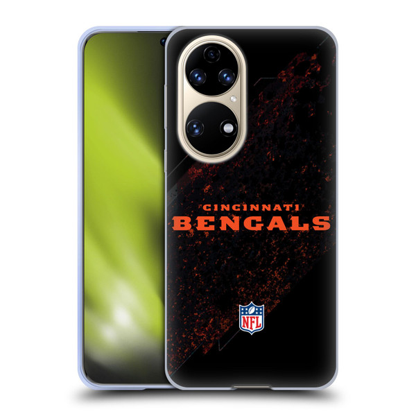 NFL Cincinnati Bengals Logo Blur Soft Gel Case for Huawei P50