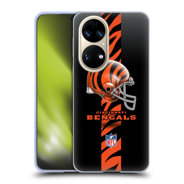 NFL Cincinnati Bengals Logo Helmet Soft Gel Case for Huawei P50