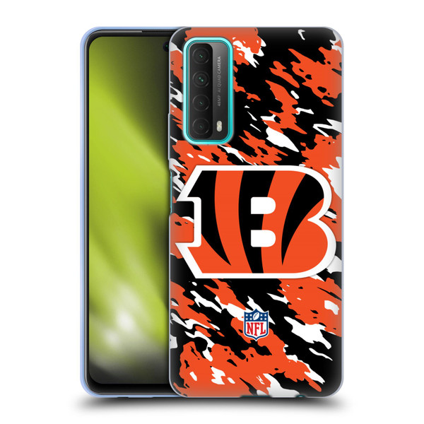 NFL Cincinnati Bengals Logo Camou Soft Gel Case for Huawei P Smart (2021)