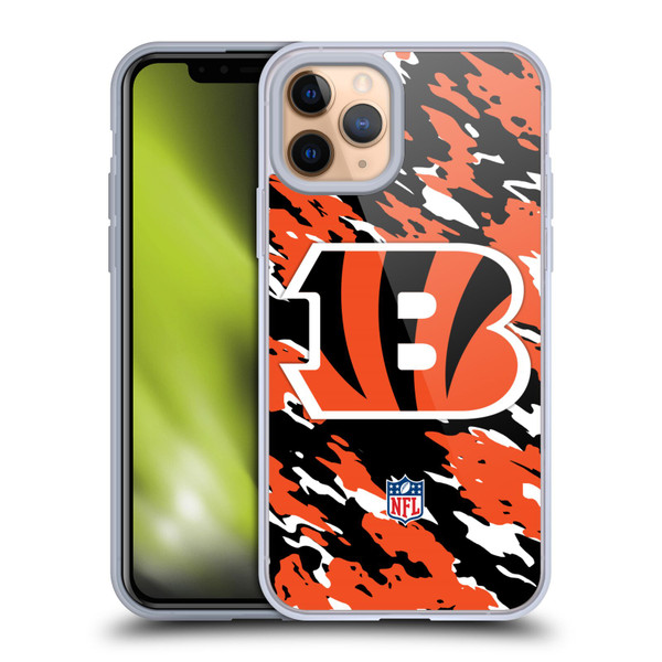 NFL Cincinnati Bengals Logo Camou Soft Gel Case for Apple iPhone 11 Pro