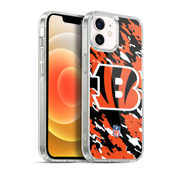 NFL Cincinnati Bengals Logo Camou Soft Gel Case for Apple iPhone 12 / iPhone 12 Pro & MagSafe