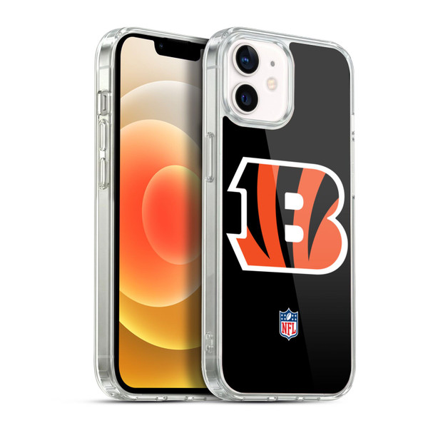 NFL Cincinnati Bengals Logo Plain Soft Gel Case for Apple iPhone 12 / iPhone 12 Pro & MagSafe