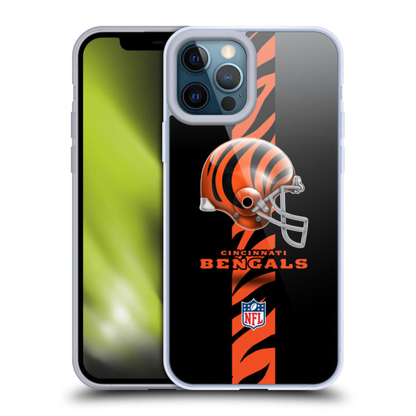 NFL Cincinnati Bengals Logo Helmet Soft Gel Case for Apple iPhone 12 Pro Max