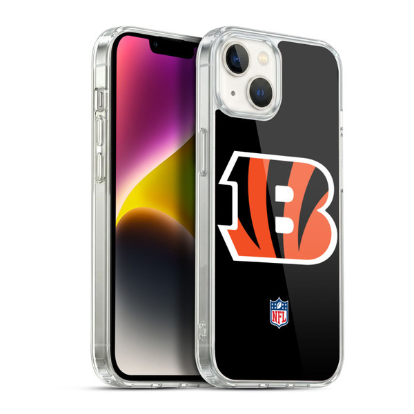 NFL Cincinnati Bengals Logo Plain Soft Gel Case for Apple iPhone 14 Plus & MagSafe
