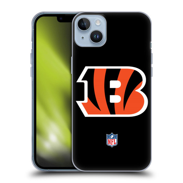 NFL Cincinnati Bengals Logo Plain Soft Gel Case for Apple iPhone 14 Plus