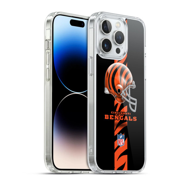 NFL Cincinnati Bengals Logo Helmet Soft Gel Case for Apple iPhone 14 Pro Max & MagSafe