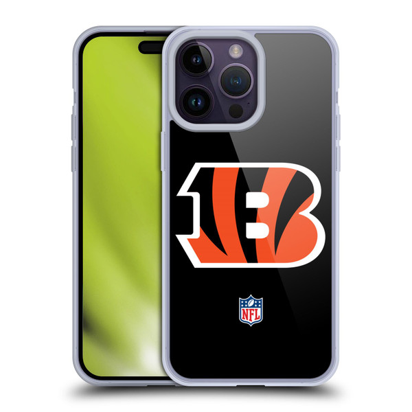 NFL Cincinnati Bengals Logo Plain Soft Gel Case for Apple iPhone 14 Pro Max