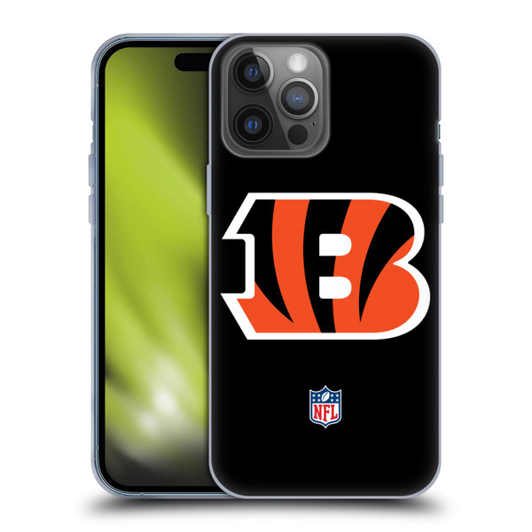 NFL Cincinnati Bengals Logo Plain Soft Gel Case for Apple iPhone 14 Pro Max
