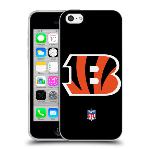 NFL Cincinnati Bengals Logo Plain Soft Gel Case for Apple iPhone 5c