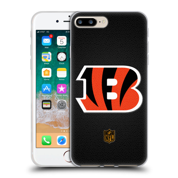 NFL Cincinnati Bengals Logo Football Soft Gel Case for Apple iPhone 7 Plus / iPhone 8 Plus