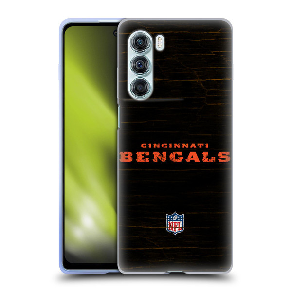 NFL Cincinnati Bengals Logo Distressed Look Soft Gel Case for Motorola Edge S30 / Moto G200 5G