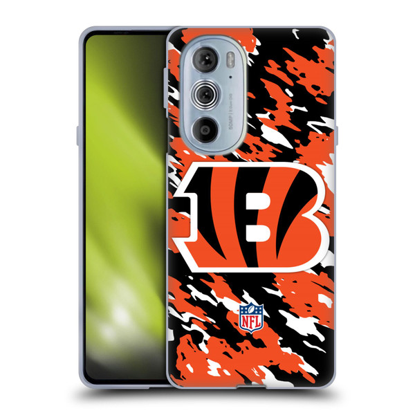 NFL Cincinnati Bengals Logo Camou Soft Gel Case for Motorola Edge X30