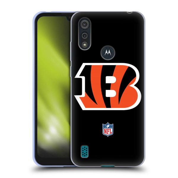 NFL Cincinnati Bengals Logo Plain Soft Gel Case for Motorola Moto E6s (2020)