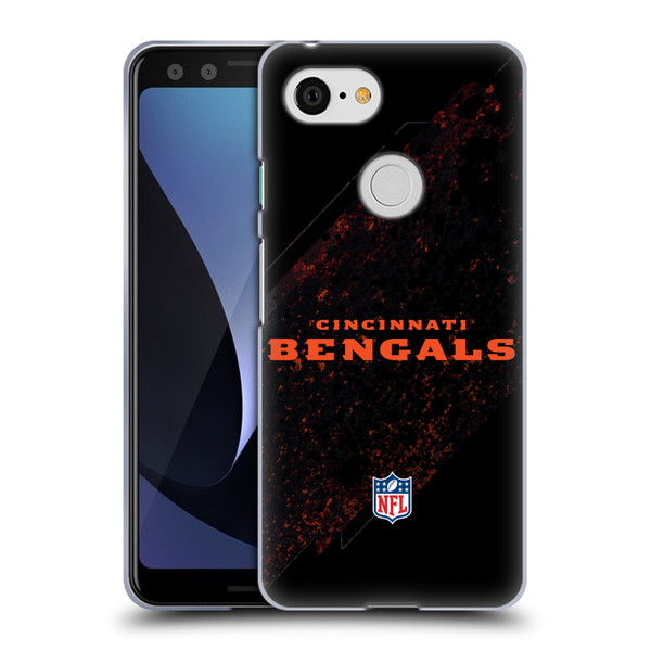NFL Cincinnati Bengals Logo Blur Soft Gel Case for Google Pixel 3