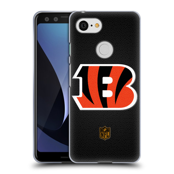 NFL Cincinnati Bengals Logo Football Soft Gel Case for Google Pixel 3