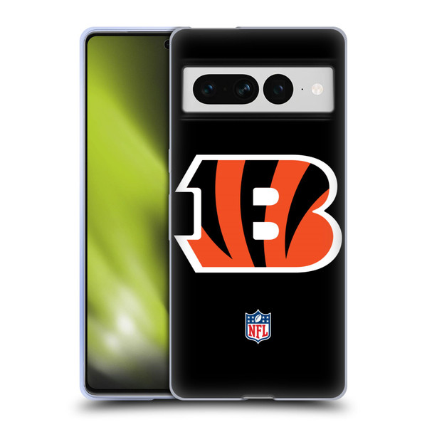 NFL Cincinnati Bengals Logo Plain Soft Gel Case for Google Pixel 7 Pro