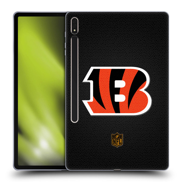 NFL Cincinnati Bengals Logo Football Soft Gel Case for Samsung Galaxy Tab S8 Plus