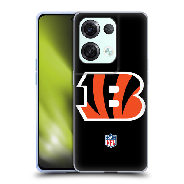NFL Cincinnati Bengals Logo Plain Soft Gel Case for OPPO Reno8 Pro
