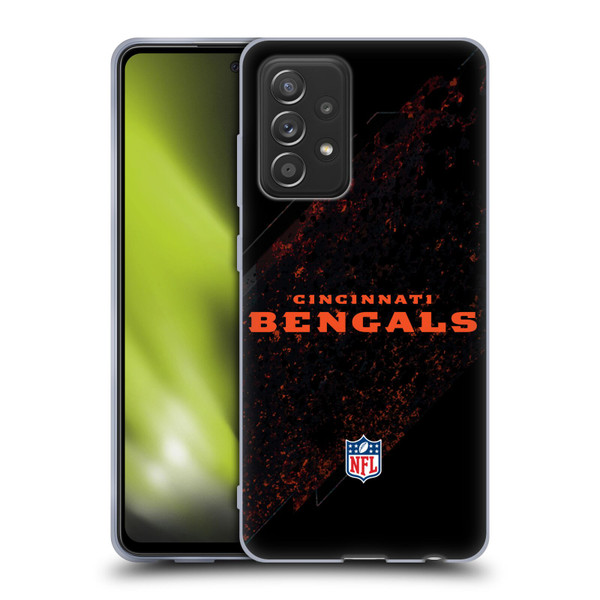 NFL Cincinnati Bengals Logo Blur Soft Gel Case for Samsung Galaxy A52 / A52s / 5G (2021)