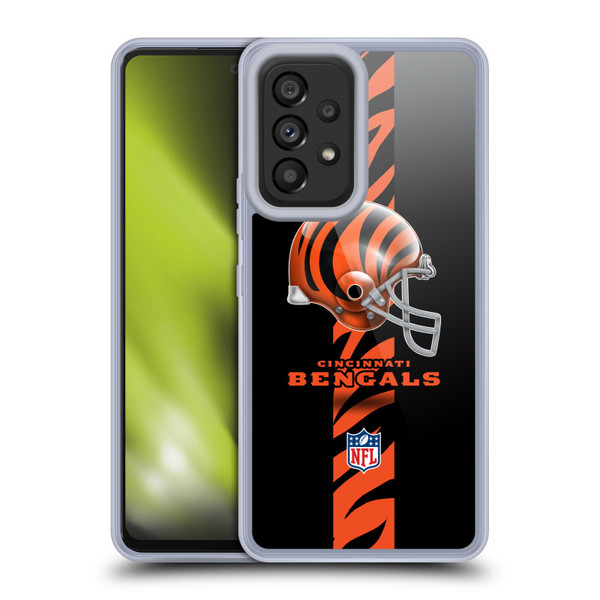 NFL Cincinnati Bengals Logo Helmet Soft Gel Case for Samsung Galaxy A53 5G (2022) NFL Cincinnati Bengals Logo Helmet Soft Gel Case for Samsung Galaxy A53 5G (2022)