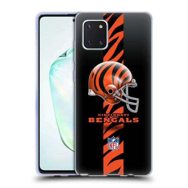 NFL Cincinnati Bengals Logo Helmet Soft Gel Case for Samsung Galaxy Note10 Lite