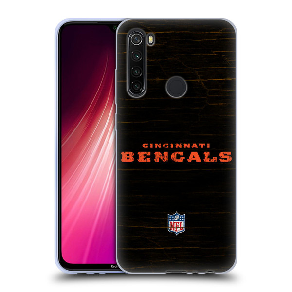 NFL Cincinnati Bengals Logo Distressed Look Soft Gel Case for Xiaomi Redmi Note 8T