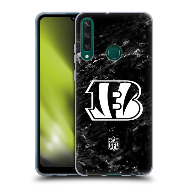 NFL Cincinnati Bengals Artwork Marble Soft Gel Case for Huawei Y6p