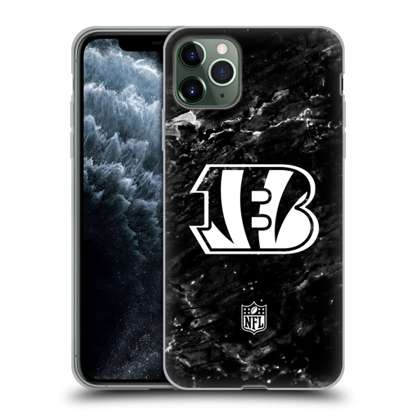 NFL Cincinnati Bengals Artwork Marble Soft Gel Case for Apple iPhone 11 Pro Max
