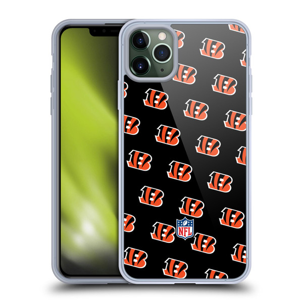 NFL Cincinnati Bengals Artwork Patterns Soft Gel Case for Apple iPhone 11 Pro Max
