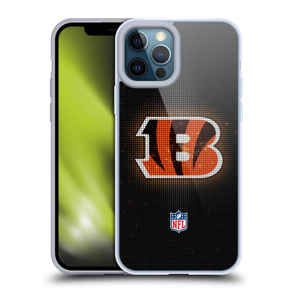NFL Cincinnati Bengals Artwork LED Soft Gel Case for Apple iPhone 12 Pro Max