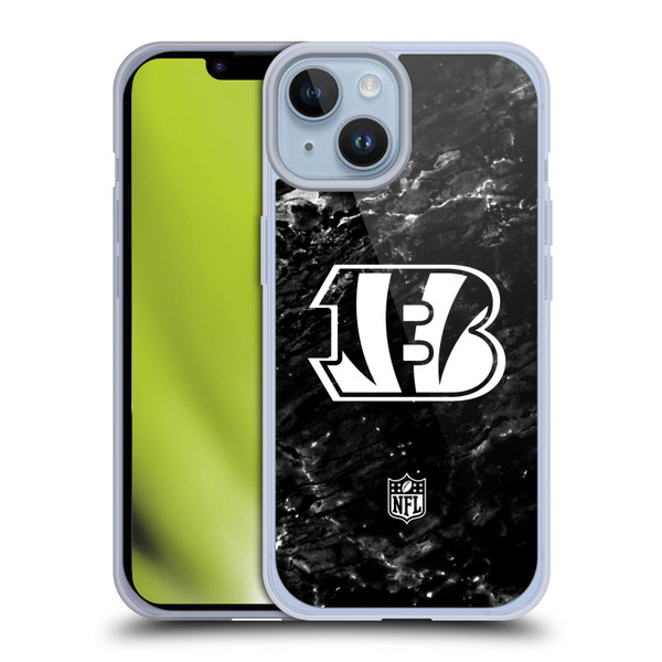 NFL Cincinnati Bengals Artwork Marble Soft Gel Case for Apple iPhone 14