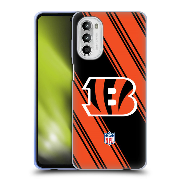 NFL Cincinnati Bengals Artwork Stripes Soft Gel Case for Motorola Moto G52