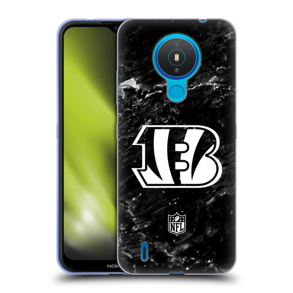 NFL Cincinnati Bengals Artwork Marble Soft Gel Case for Nokia 1.4