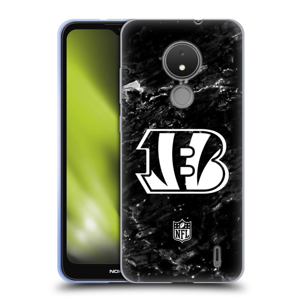 NFL Cincinnati Bengals Artwork Marble Soft Gel Case for Nokia C21