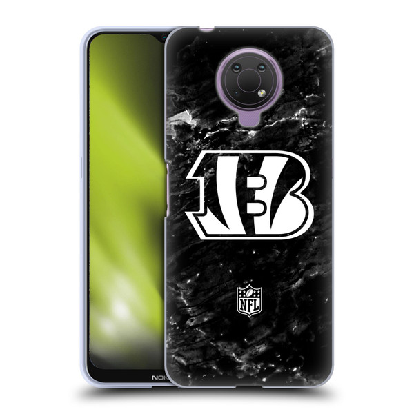 NFL Cincinnati Bengals Artwork Marble Soft Gel Case for Nokia G10