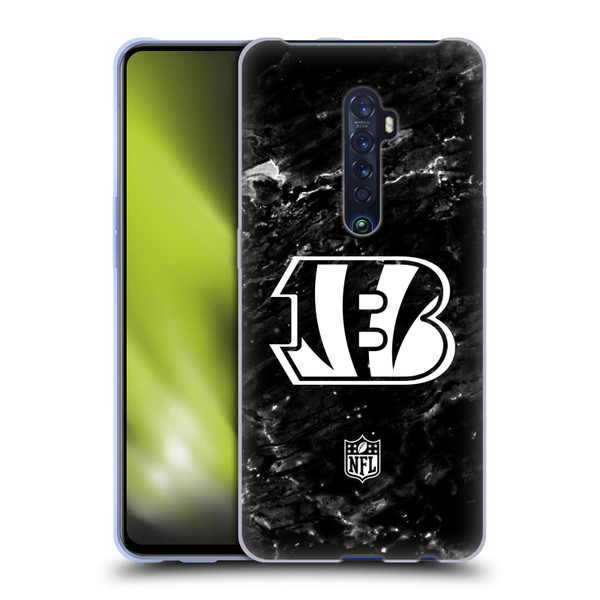 NFL Cincinnati Bengals Artwork Marble Soft Gel Case for OPPO Reno 2