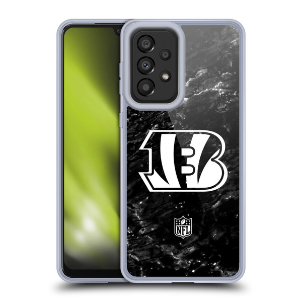 NFL Cincinnati Bengals Artwork Marble Soft Gel Case for Samsung Galaxy A33 5G (2022)