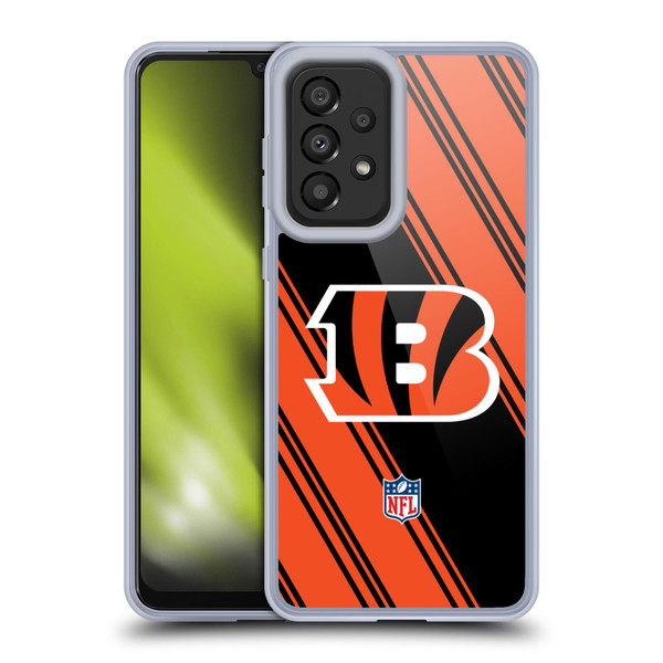 NFL Cincinnati Bengals Artwork Stripes Soft Gel Case for Samsung Galaxy A33 5G (2022)