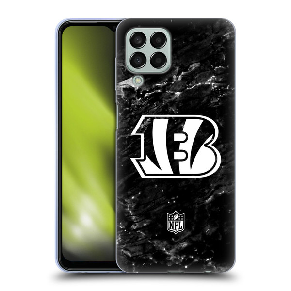 NFL Cincinnati Bengals Artwork Marble Soft Gel Case for Samsung Galaxy M33 (2022)