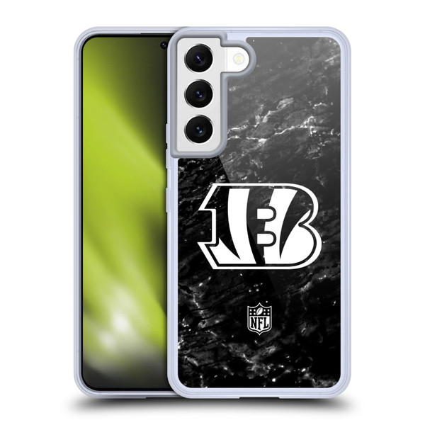 NFL Cincinnati Bengals Artwork Marble Soft Gel Case for Samsung Galaxy S22 5G