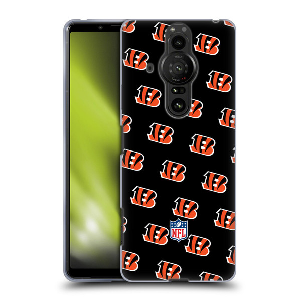 NFL Cincinnati Bengals Artwork Patterns Soft Gel Case for Sony Xperia Pro-I