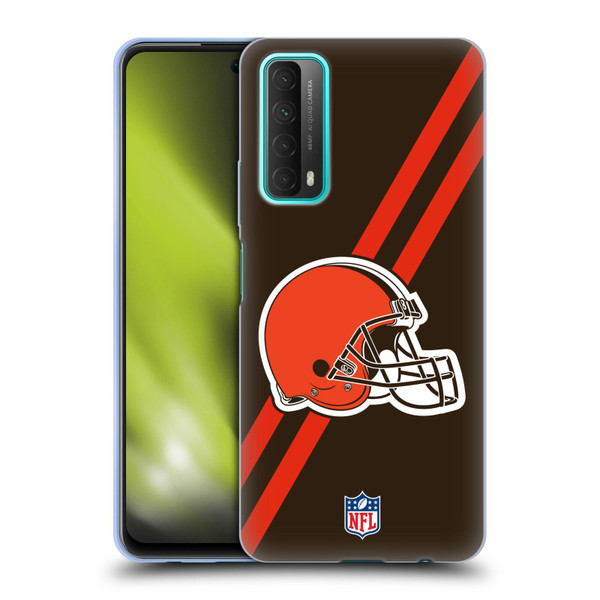 NFL Cleveland Browns Logo Stripes Soft Gel Case for Huawei P Smart (2021)